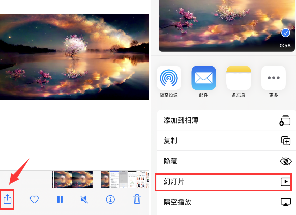 东山苹果14维修店分享iPhone14相册视频如何循环播放 