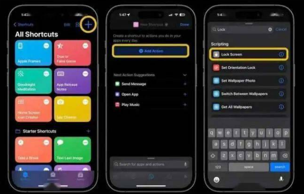 东山苹果14锁屏维修店分享iPhone14升级iOS16.4后如何创建锁屏快捷方式 